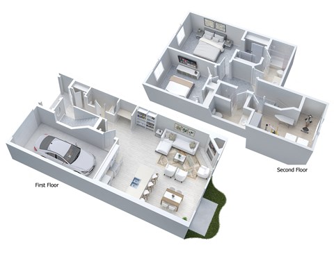 two dimensional floor plan of a 2100 sq ft apartment